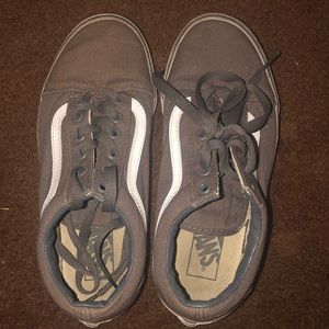 Grey old skool vans size 7.5